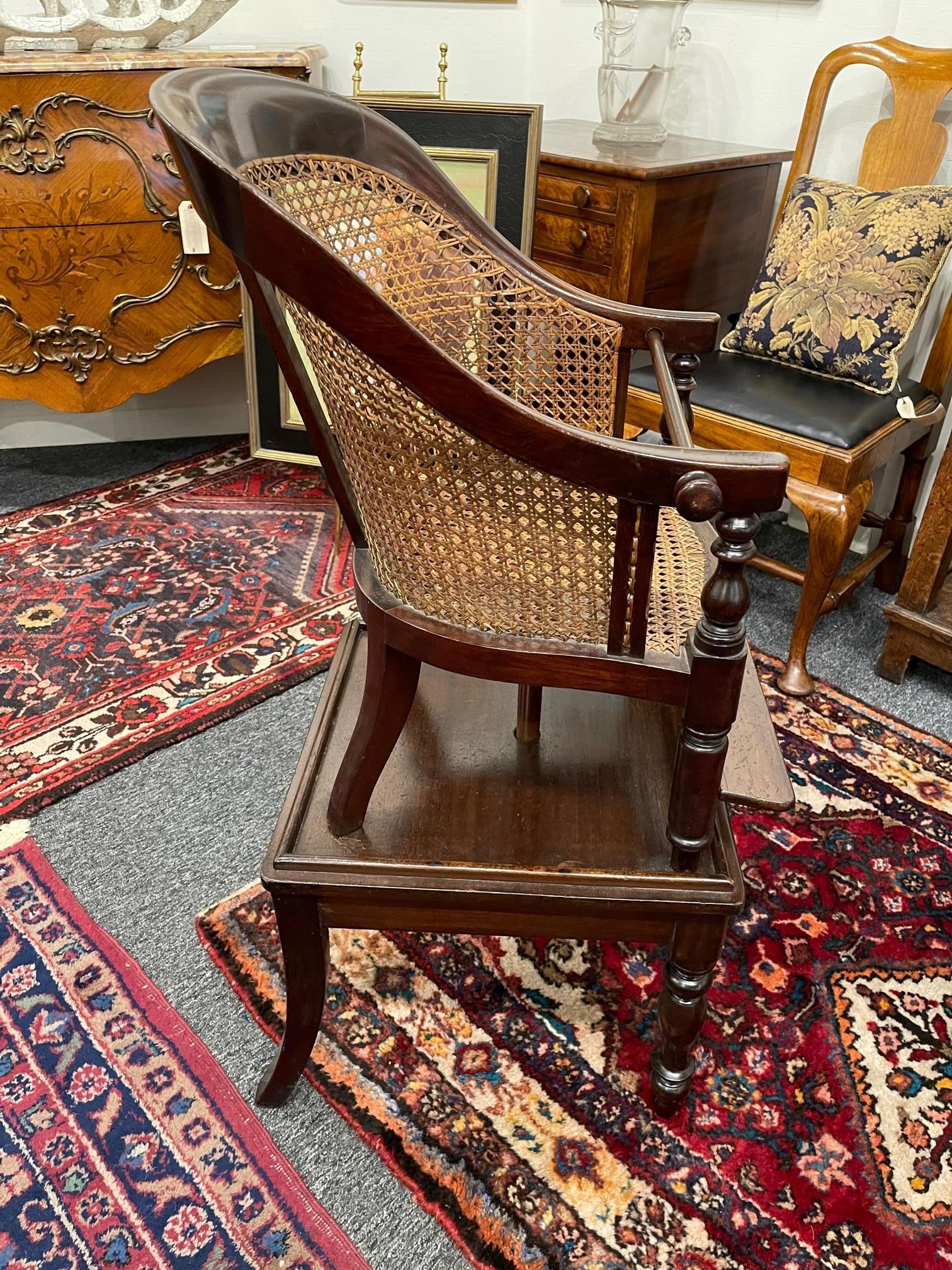 American Regency Mahogany Child's Chair with an Adjustable Foot Rail, circa 1830 For Sale