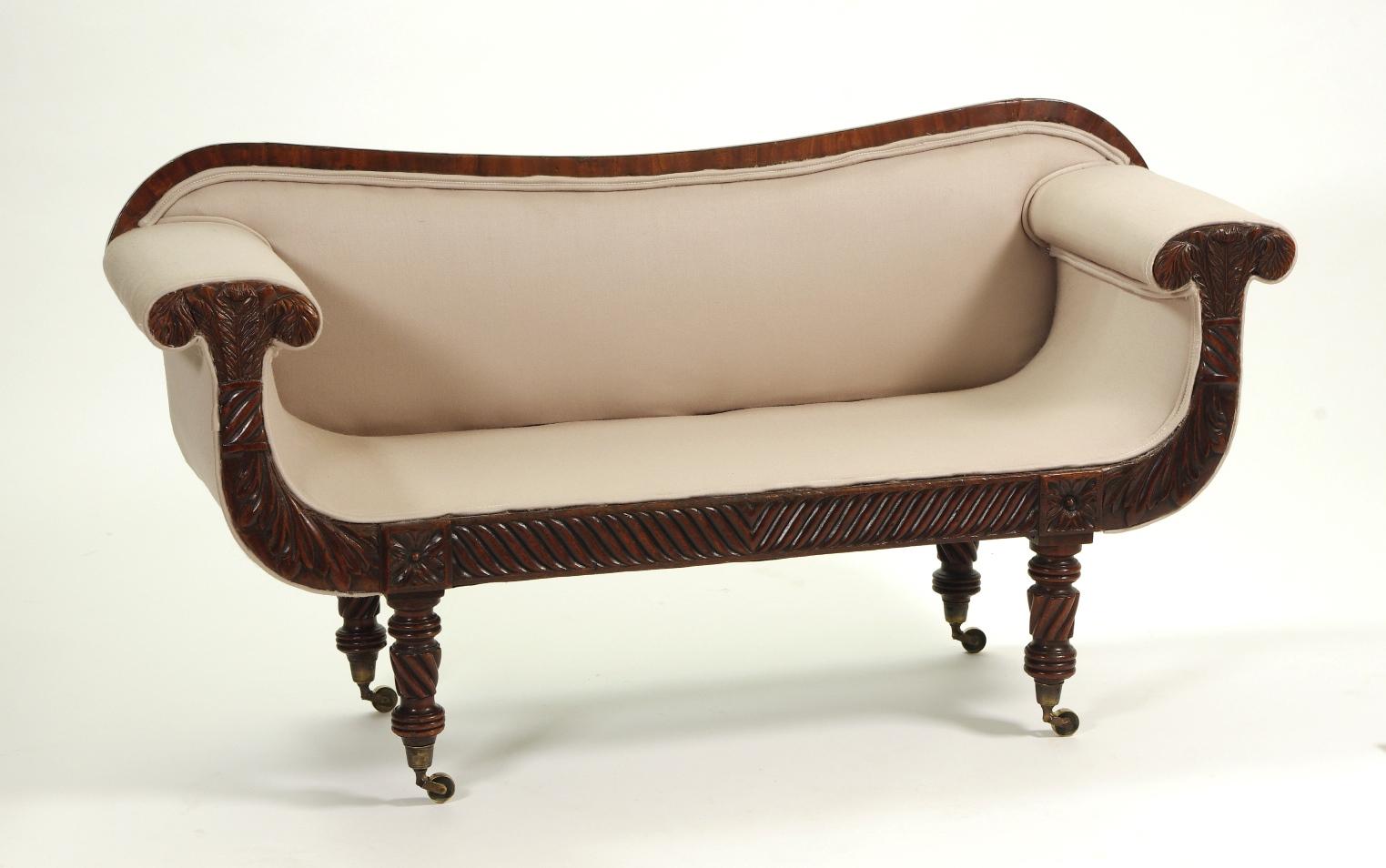 English Regency Mahogany Child's Sofa, c. 1820 For Sale