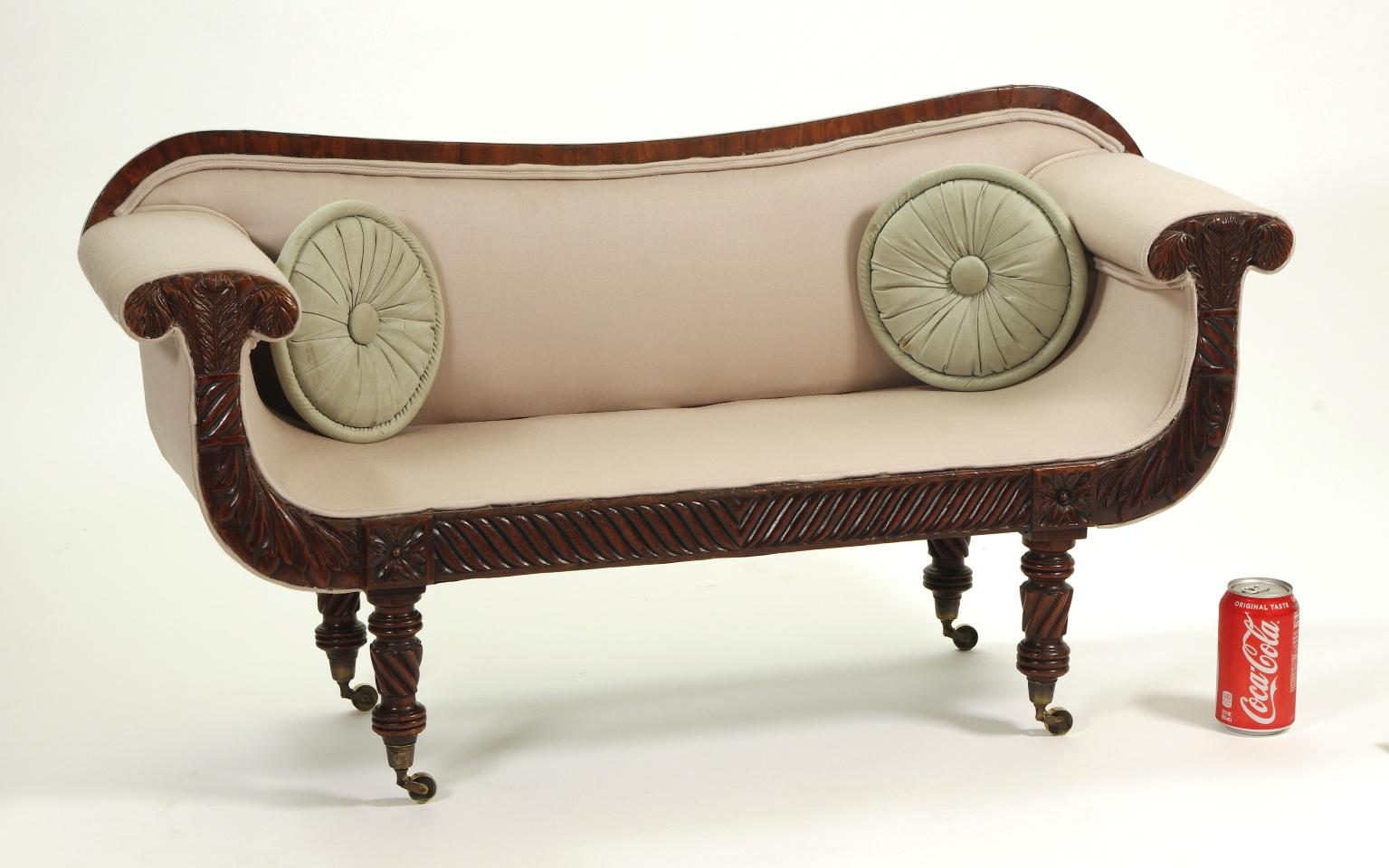 19th Century Regency Mahogany Child's Sofa, c. 1820 For Sale