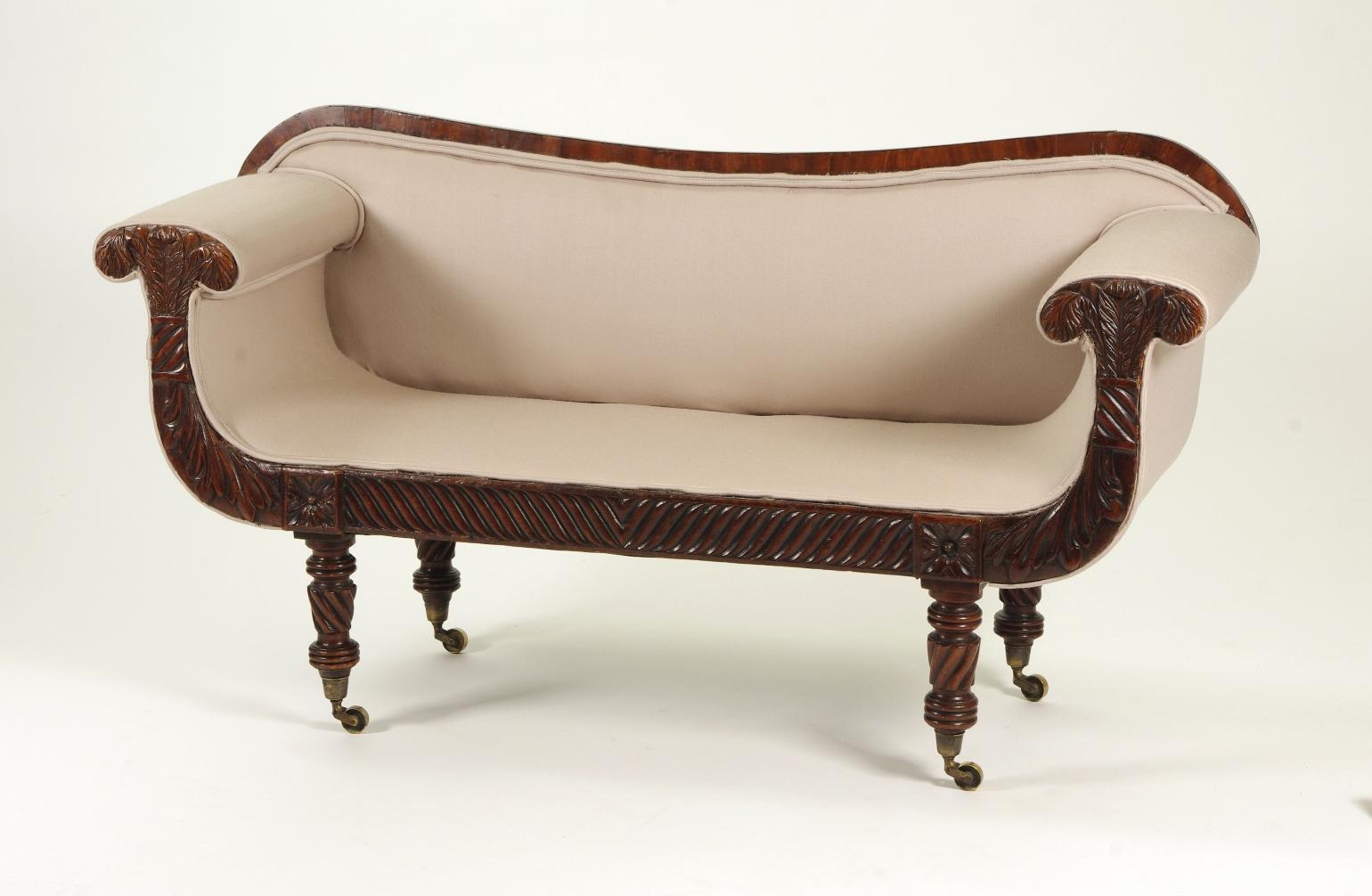 Regency Mahogany Child's Sofa, c. 1820 For Sale 4