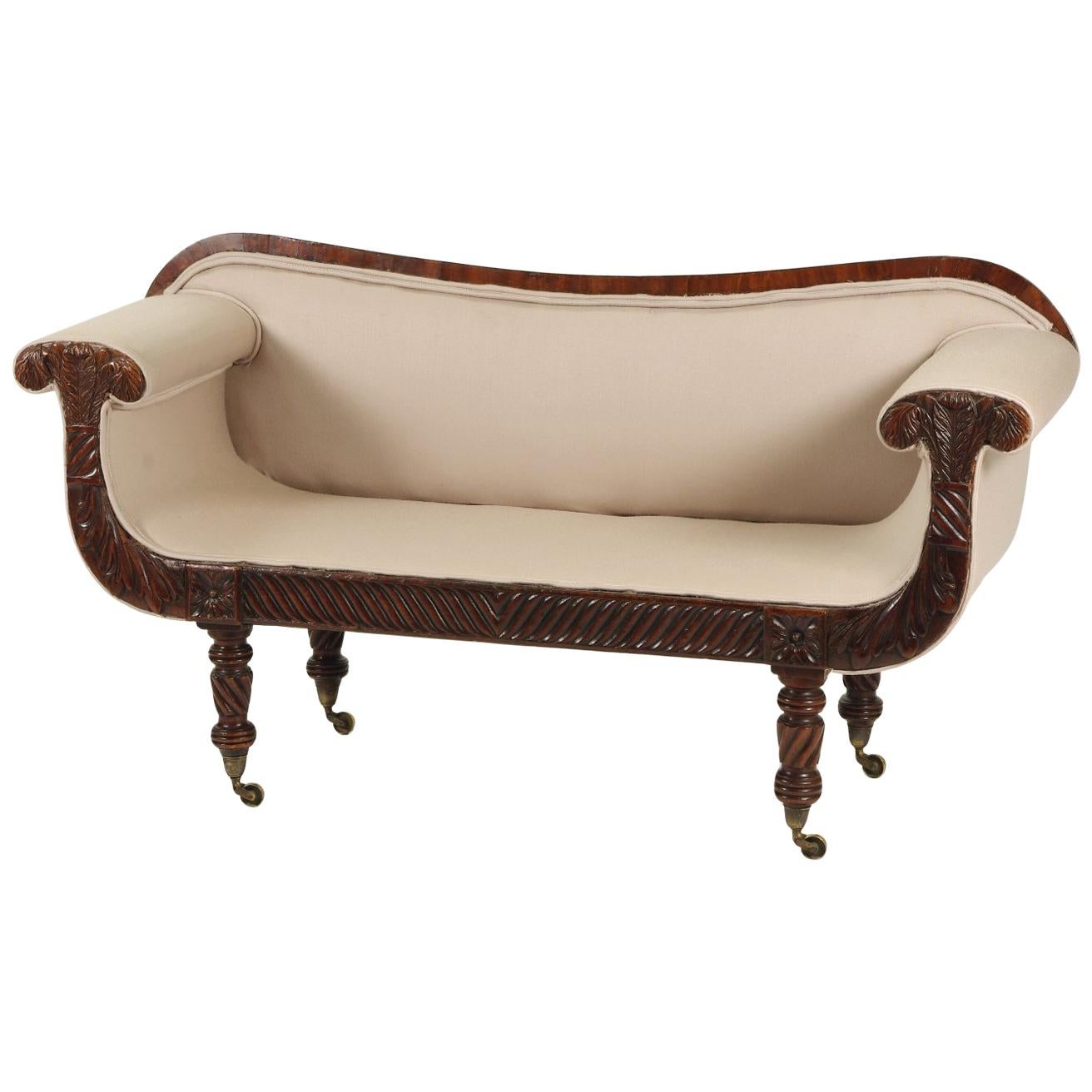 Regency Mahogany Child's Sofa, c. 1820 For Sale