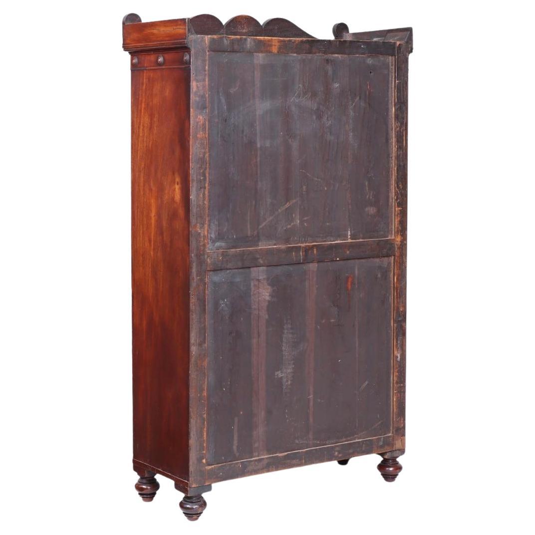 Regency Mahogany Collector's Display Cabinet For Sale 2