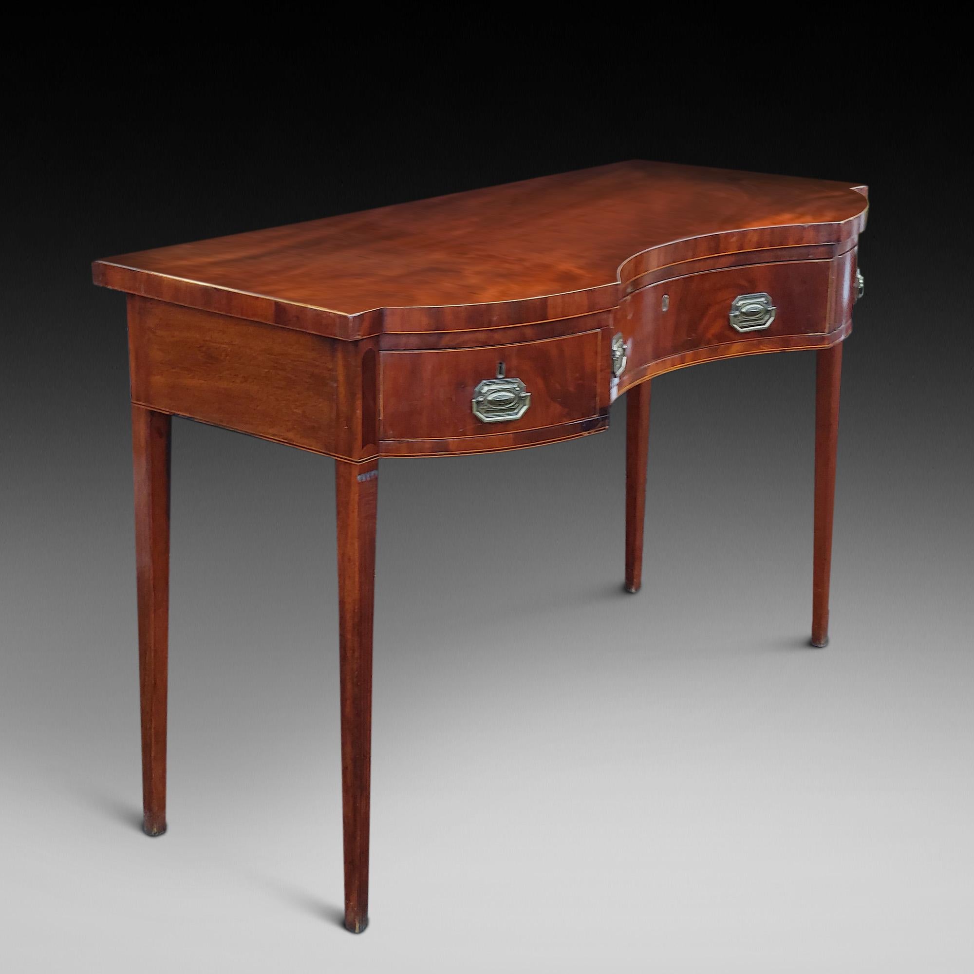 Regency Mahogany Concave Serving Table/Sideboard For Sale 2