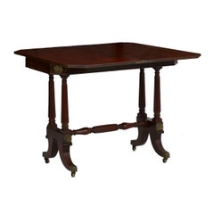 Regency Mahogany Console Antique Card Table, English, circa 1815