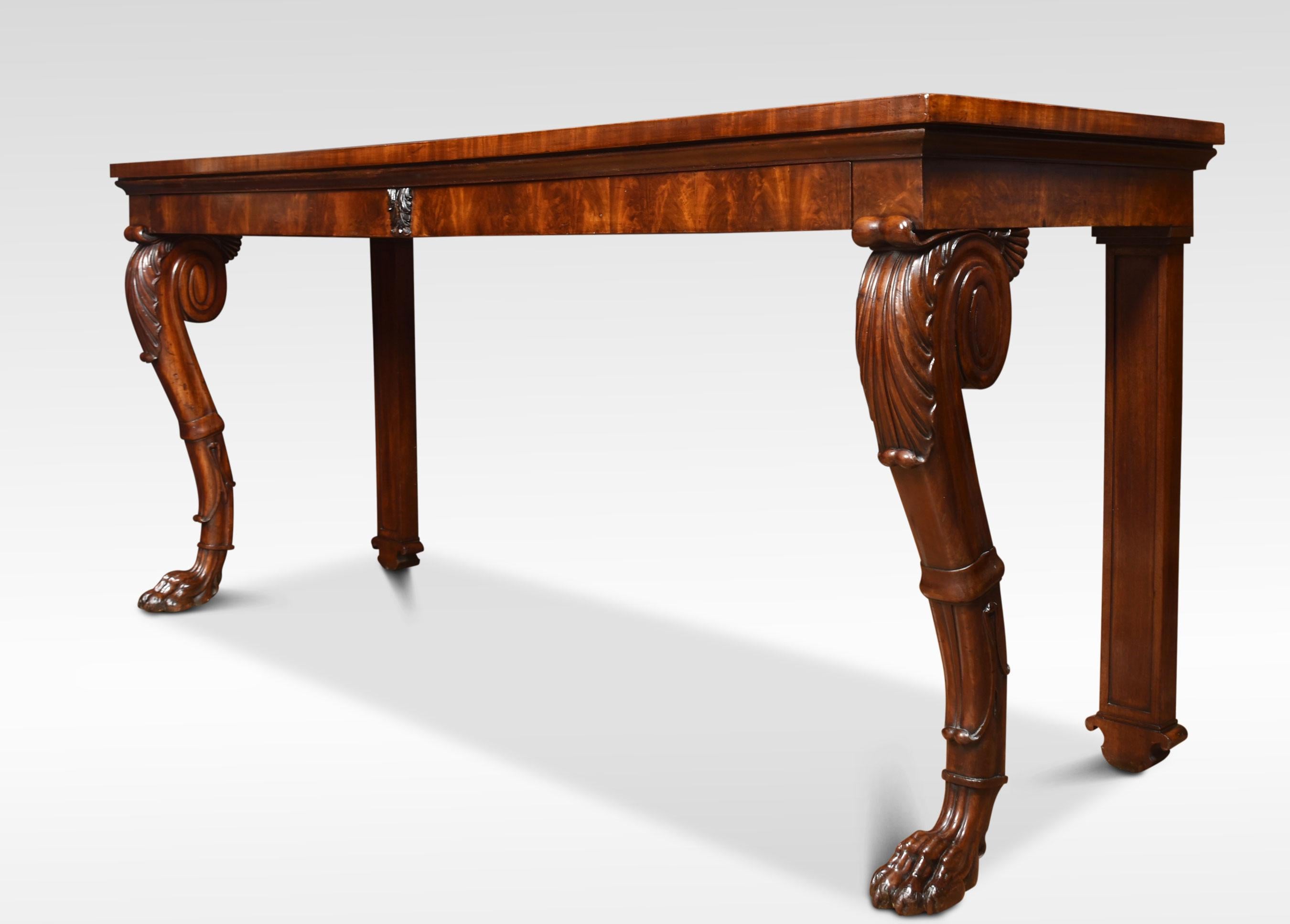 Regency Mahogany Console Table of Large Proportions 6