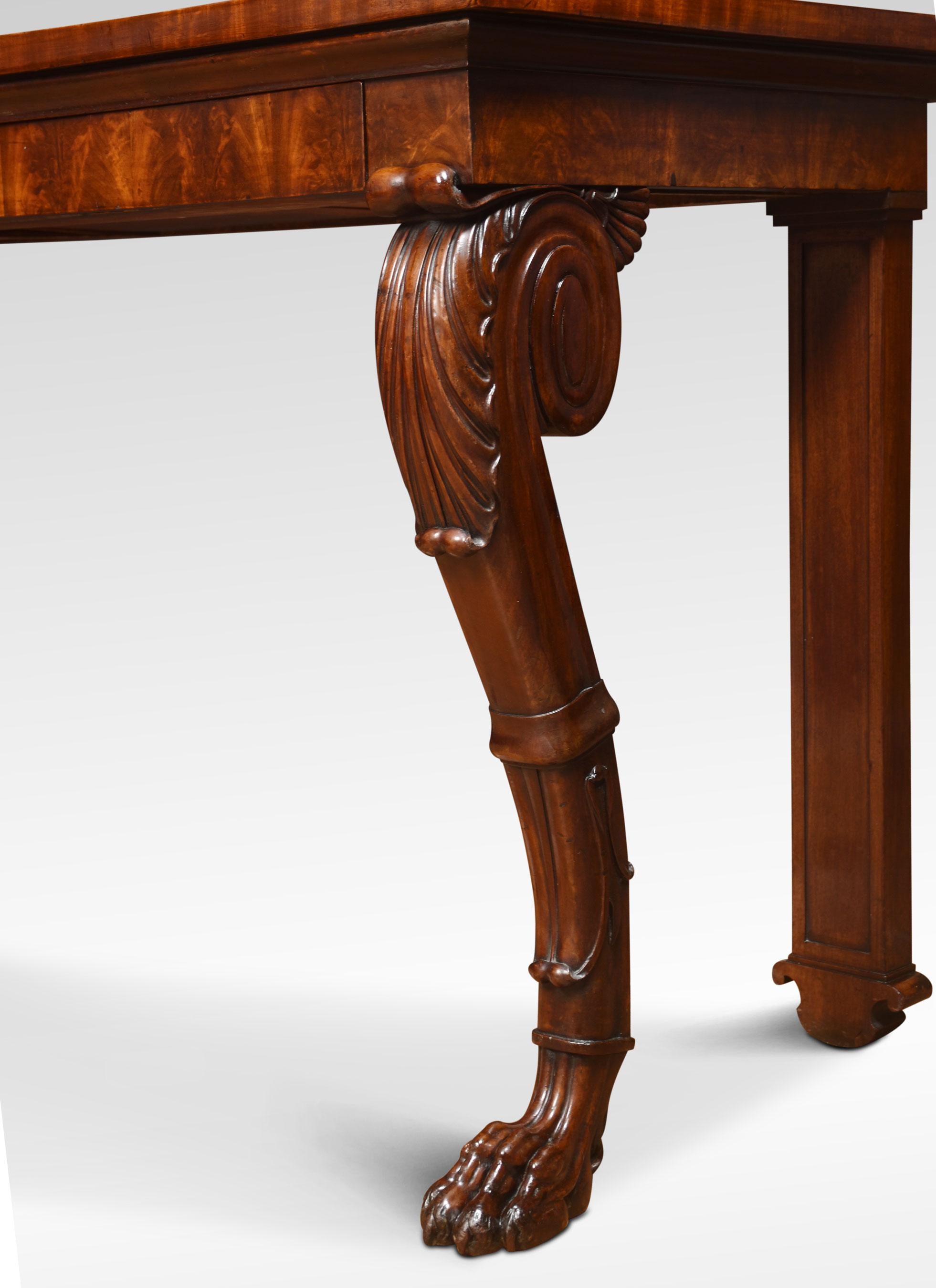 Regency Mahogany Console Table of Large Proportions 7