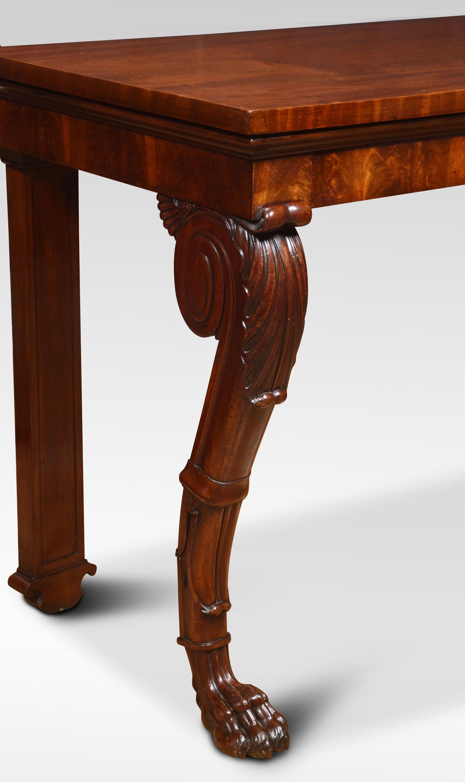 Regency Mahogany Console Table of Large Proportions 1