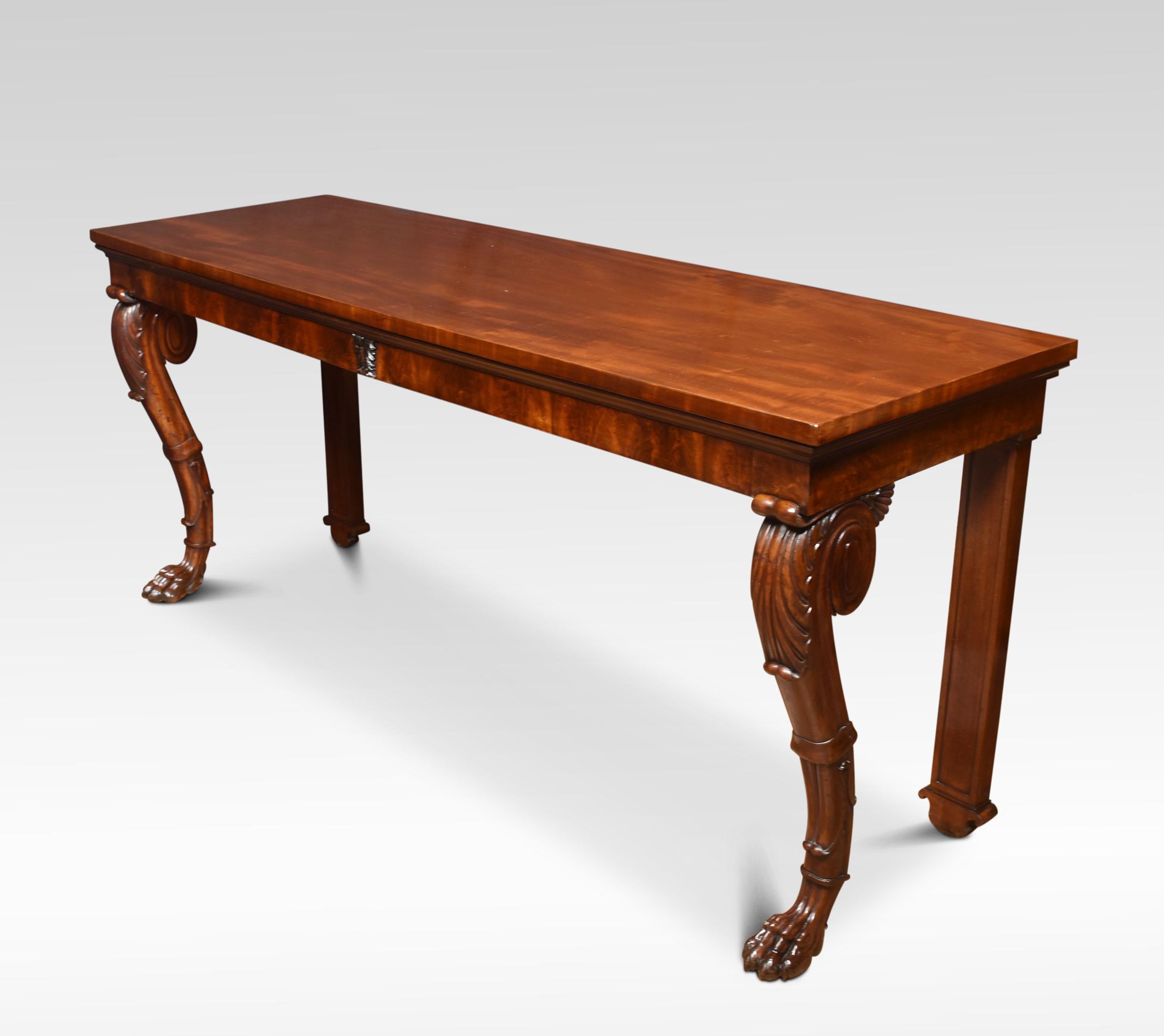 Regency Mahogany Console Table of Large Proportions 2