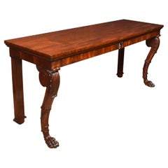 Regency Mahogany Console Table of Large Proportions