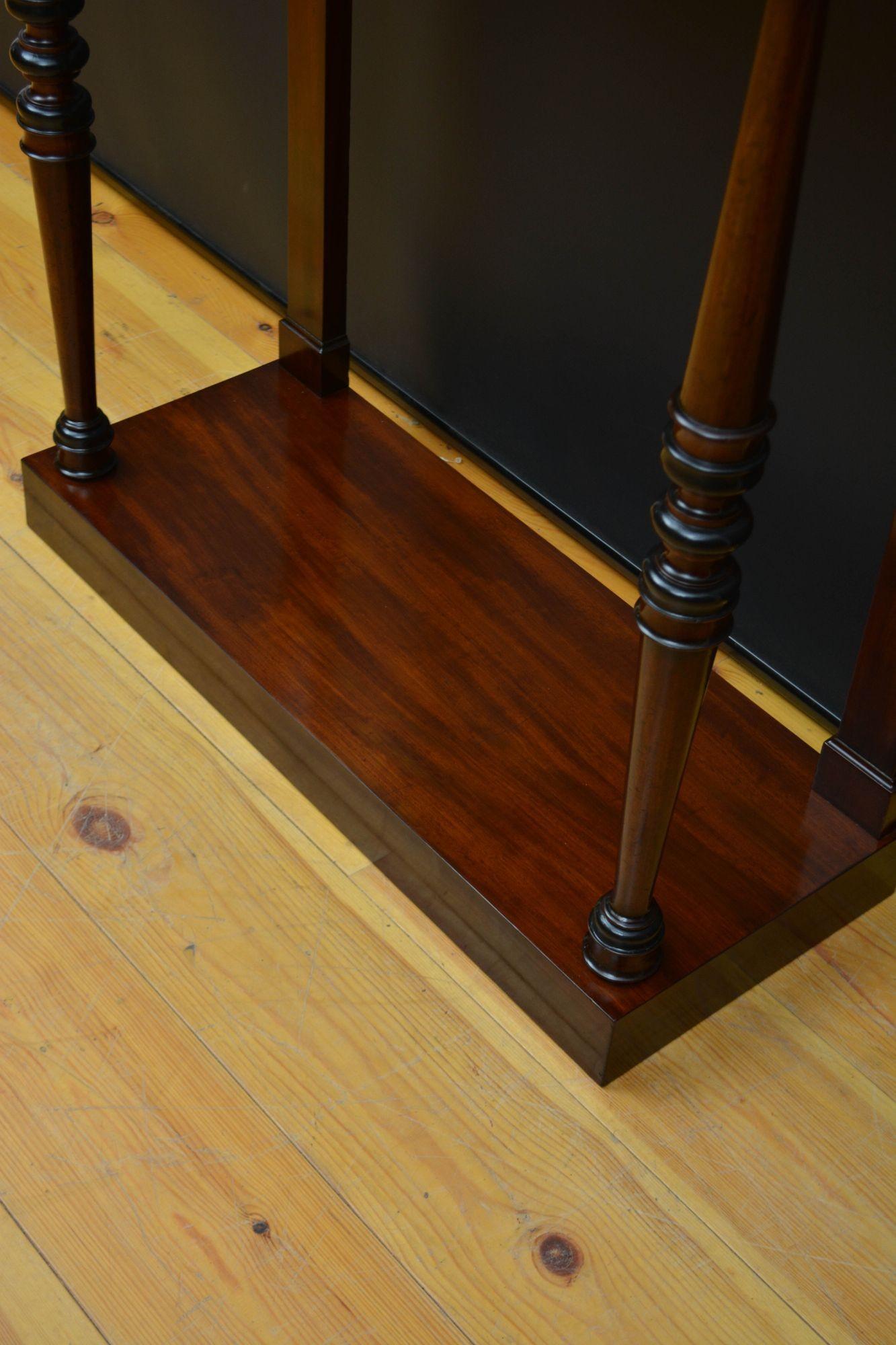 Regency Mahogany Console Tale Hall Table For Sale 8
