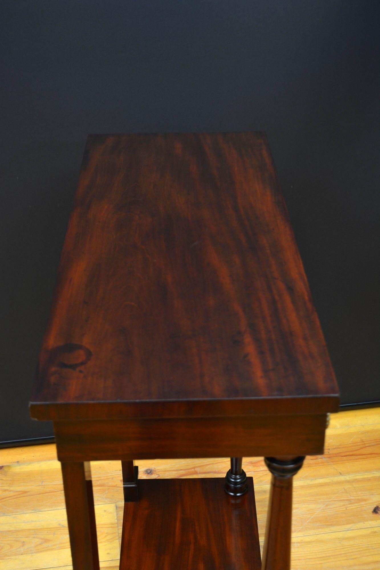 Regency Mahogany Console Tale Hall Table For Sale 2