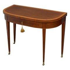 Regency Mahogany D Shaped Console Table Tea Table