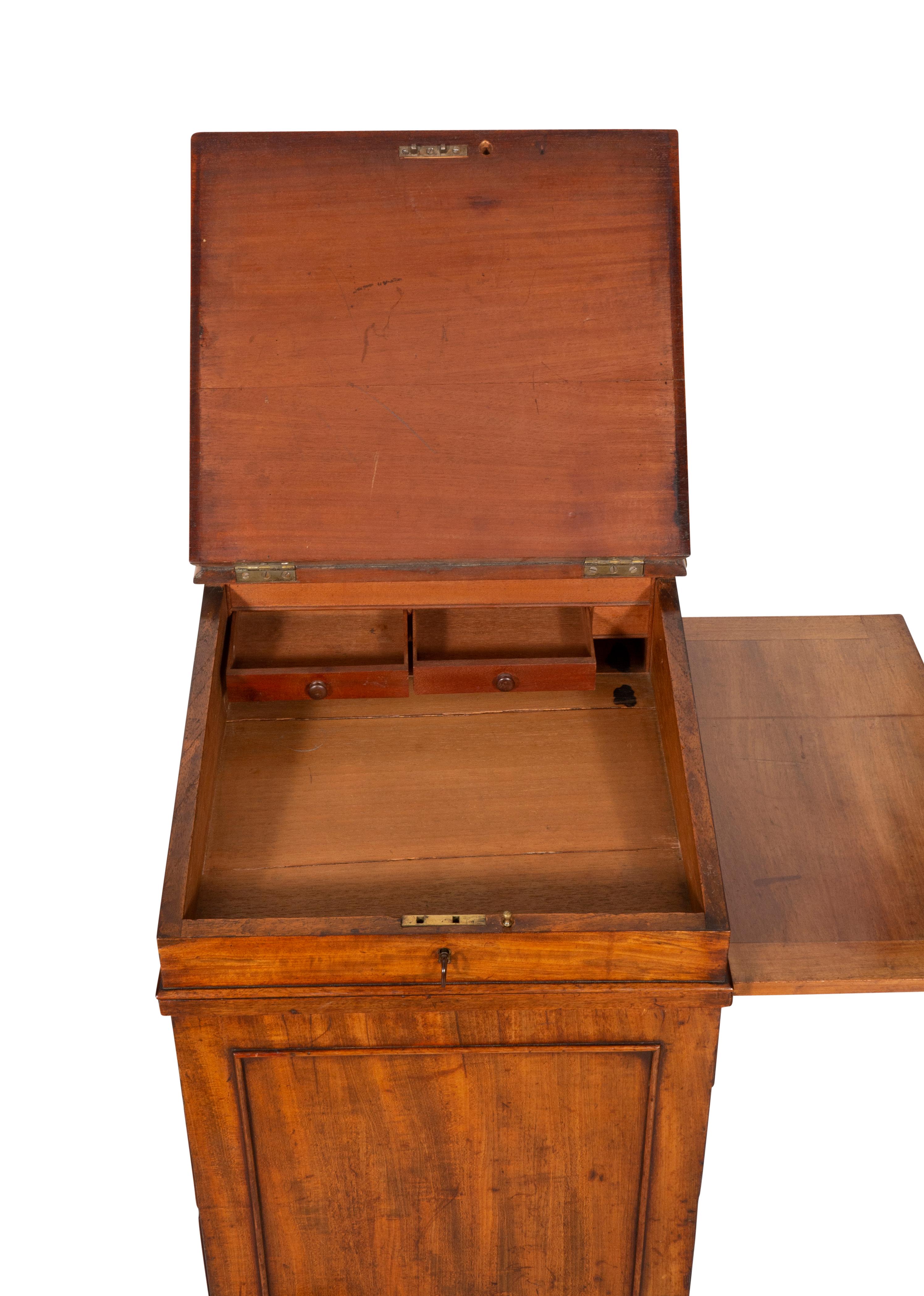 Regency Mahogany Davenport Desk of Diminutive Size For Sale 14