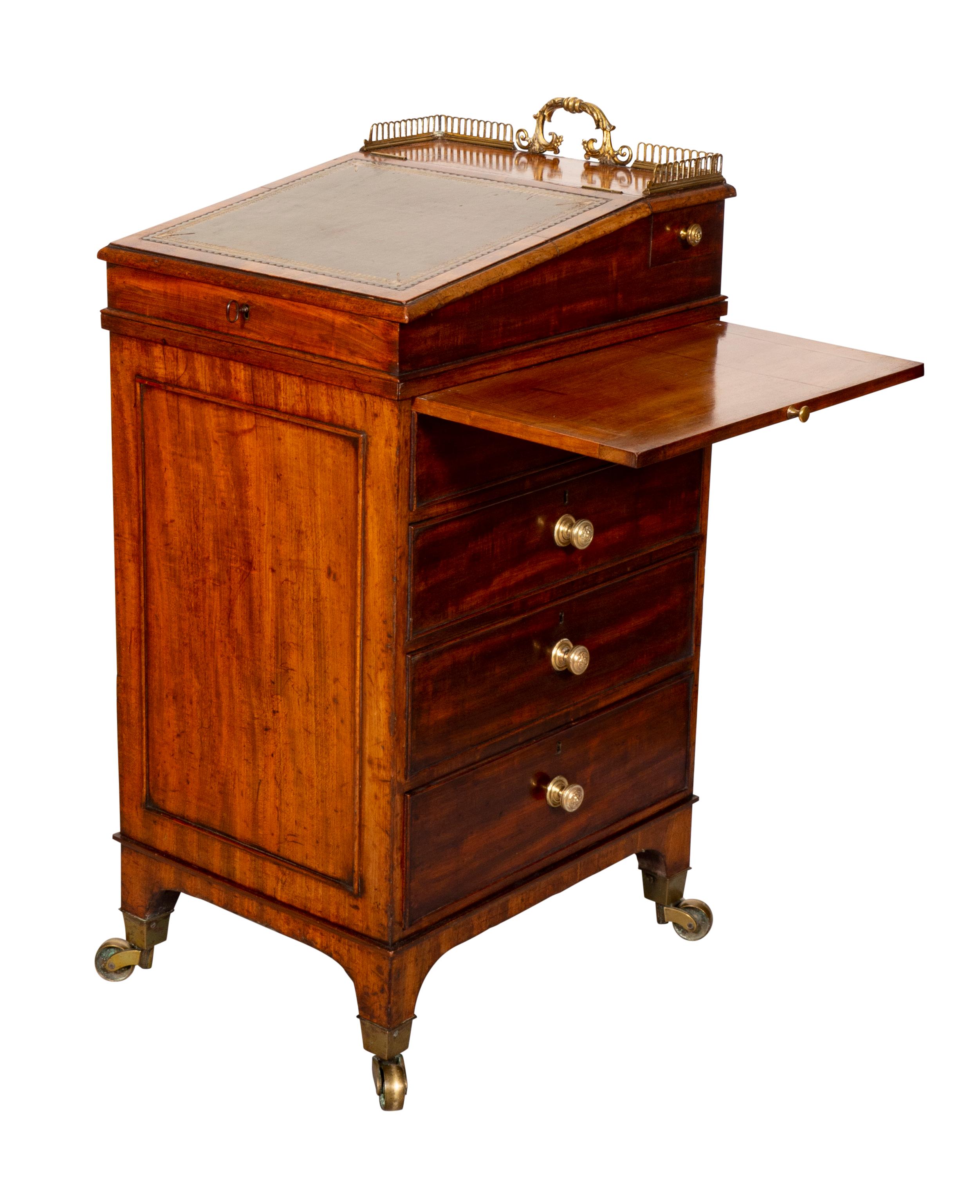 Regency Mahogany Davenport Desk of Diminutive Size For Sale 3