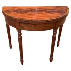 Regency Mahogany Demi Lune Card Table