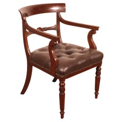 Regency Mahogany Desk Chair / Armchair Circa 1810