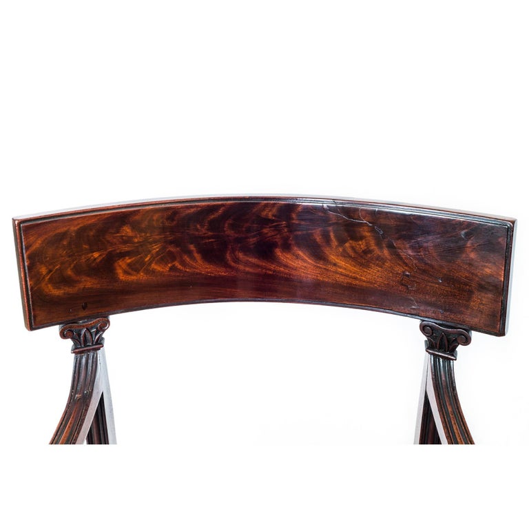 Regency Mahogany Desk Chair For Sale at 1stdibs