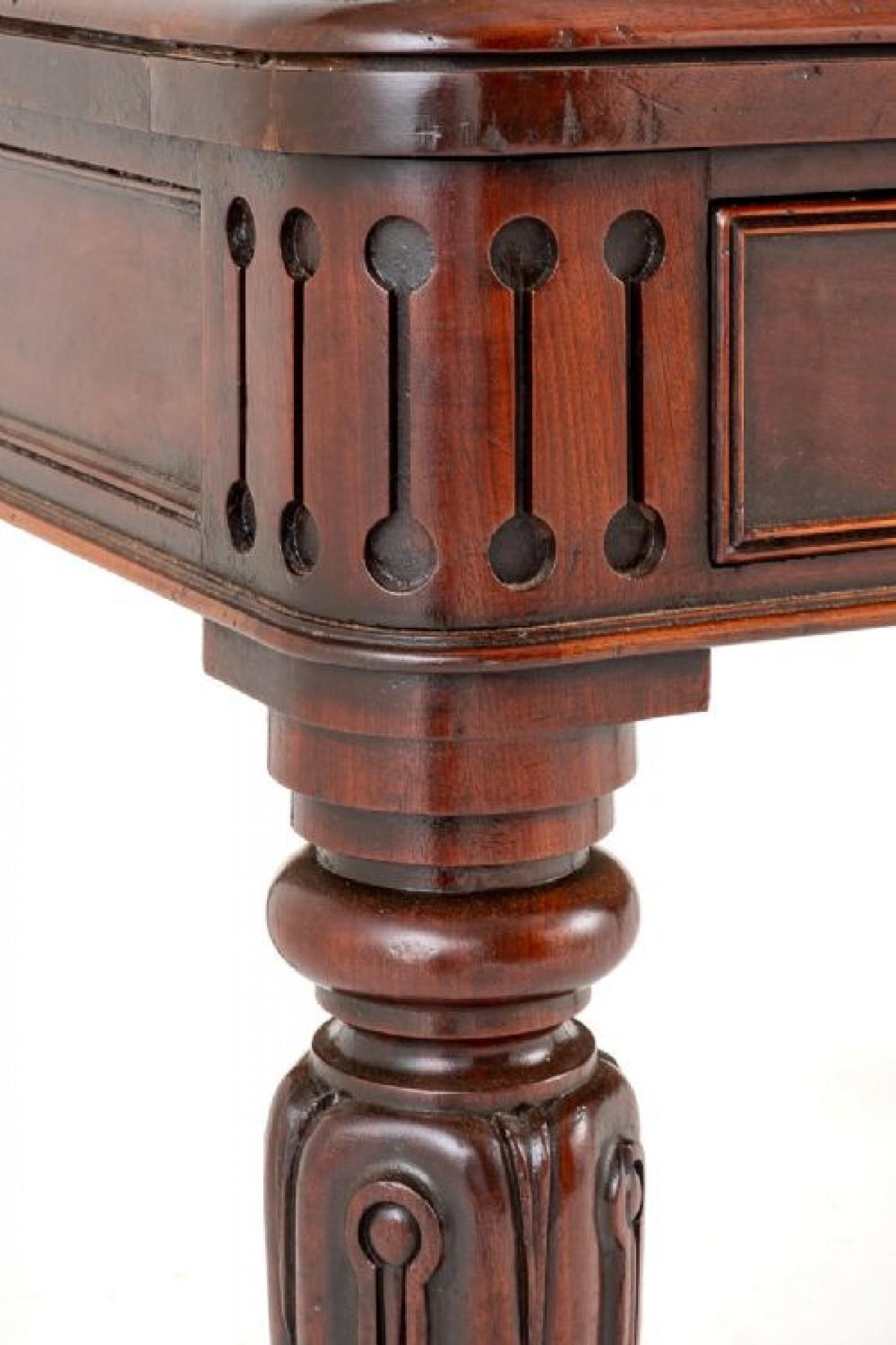 Regency Mahogany Desk Library Table Period In Good Condition For Sale In Potters Bar, GB