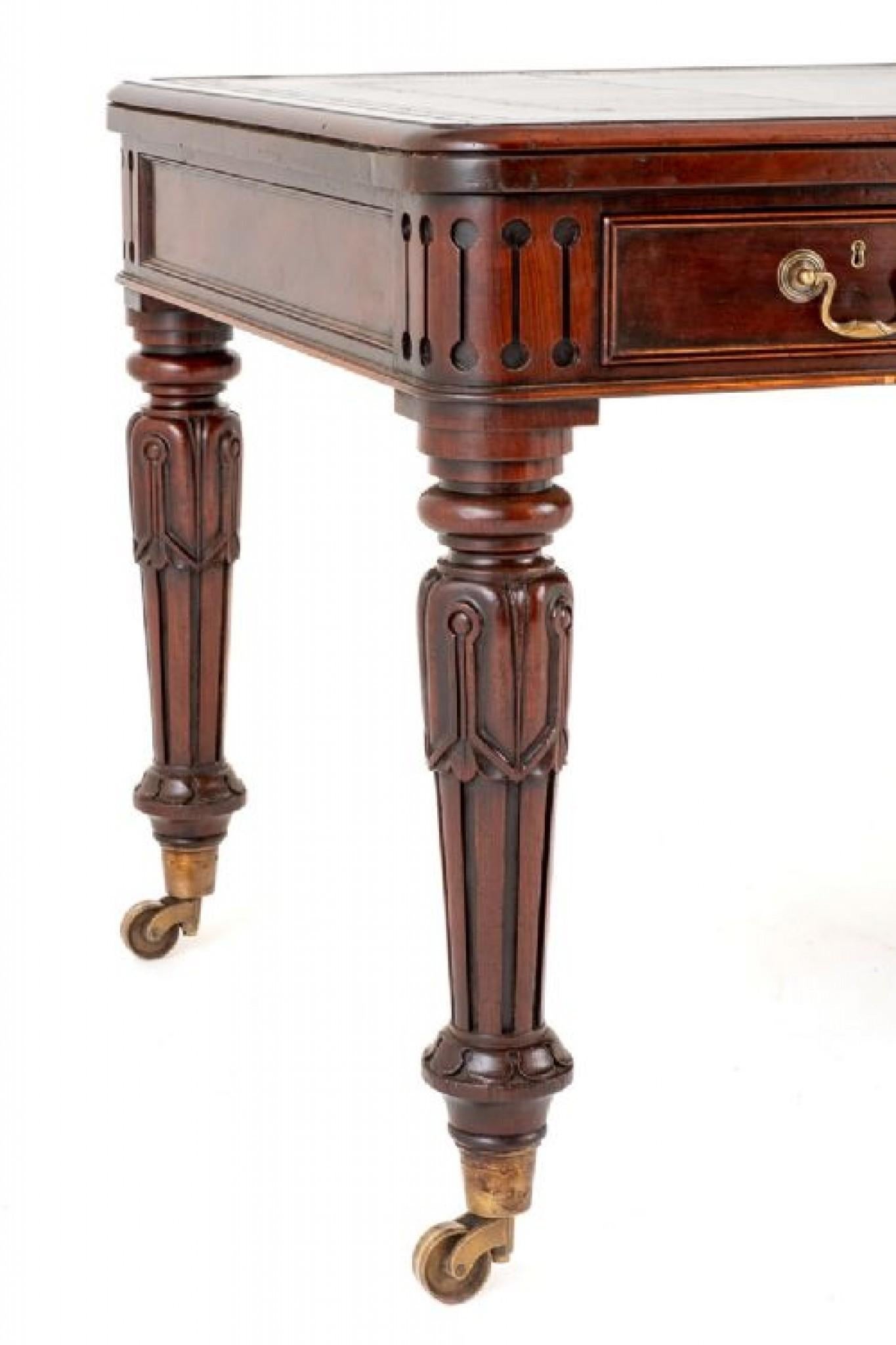 Regency Mahogany Desk Library Table Period For Sale 2