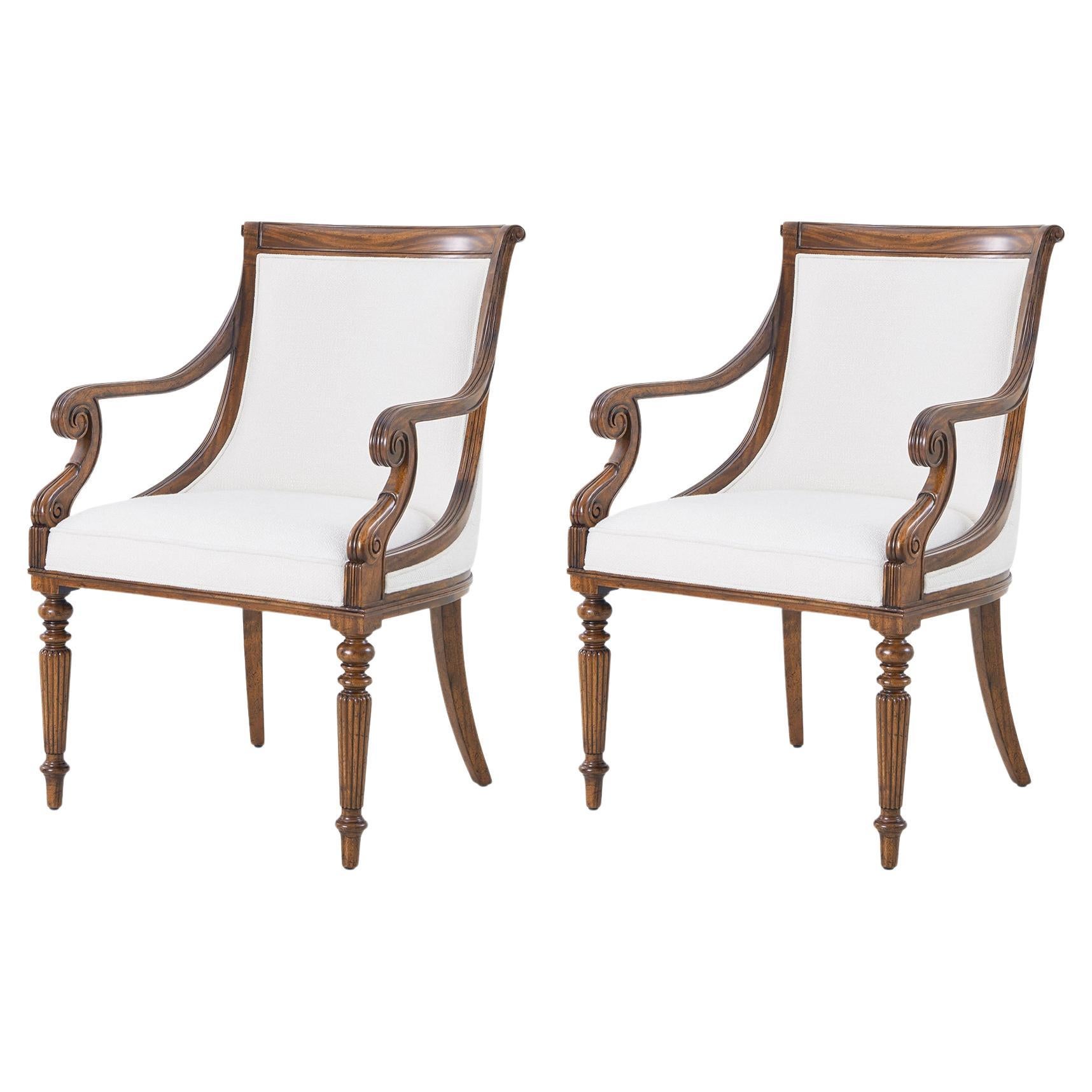 Regency Mahogany Dining Armchairs (sets of 2)