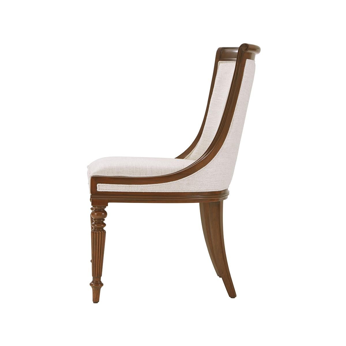 Vietnamese Regency Mahogany Dining Chairs For Sale