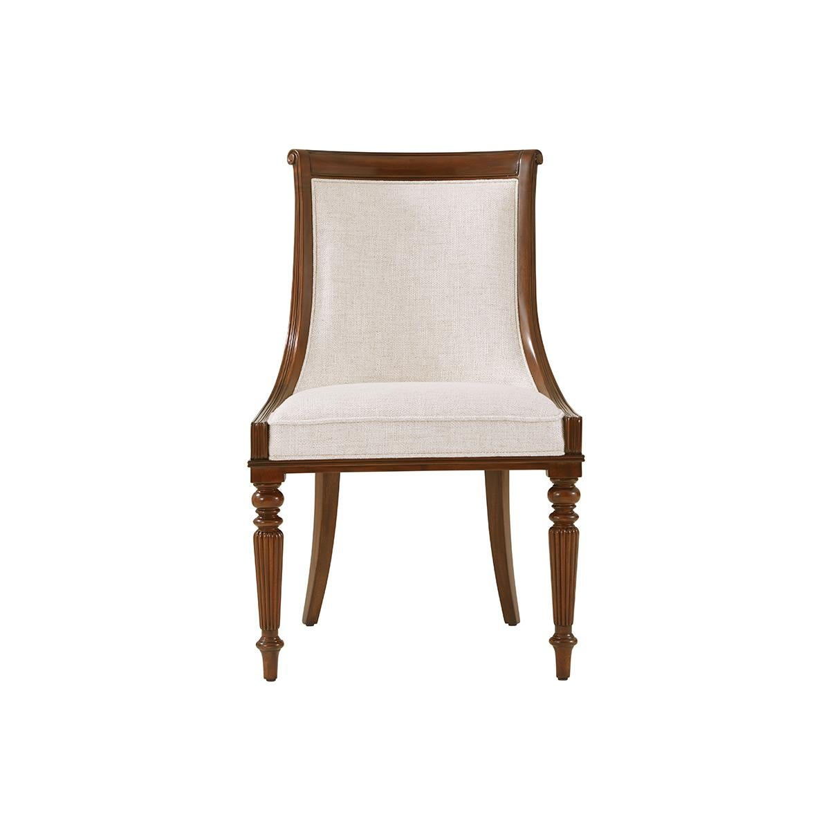 Regency Mahogany Dining Chairs In New Condition For Sale In Westwood, NJ