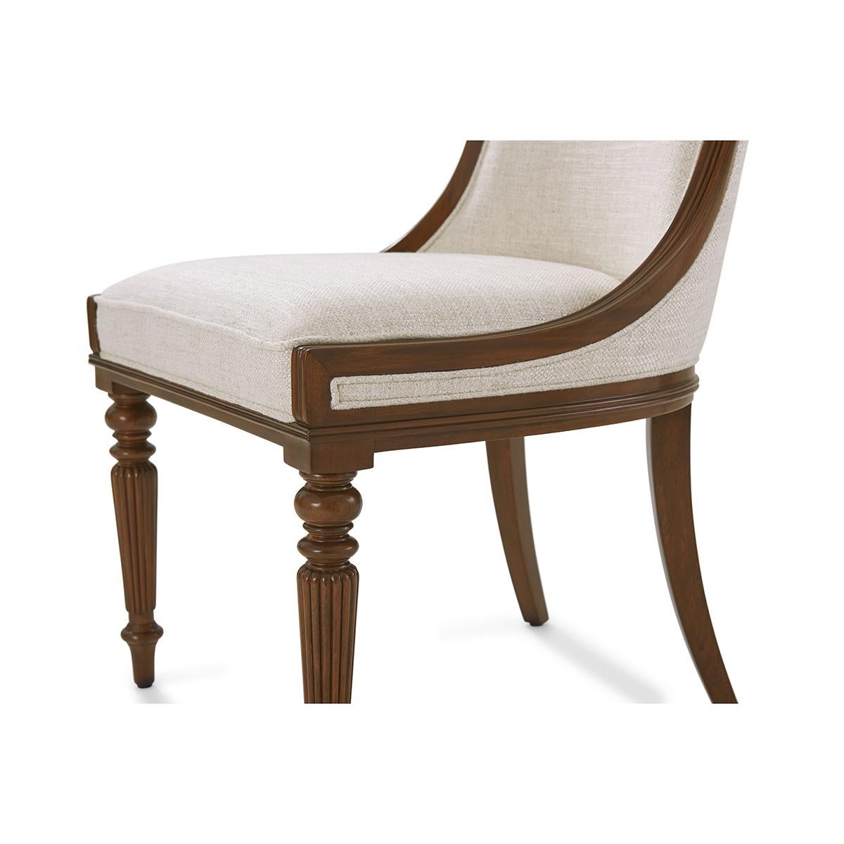 Wood Regency Mahogany Dining Chairs For Sale
