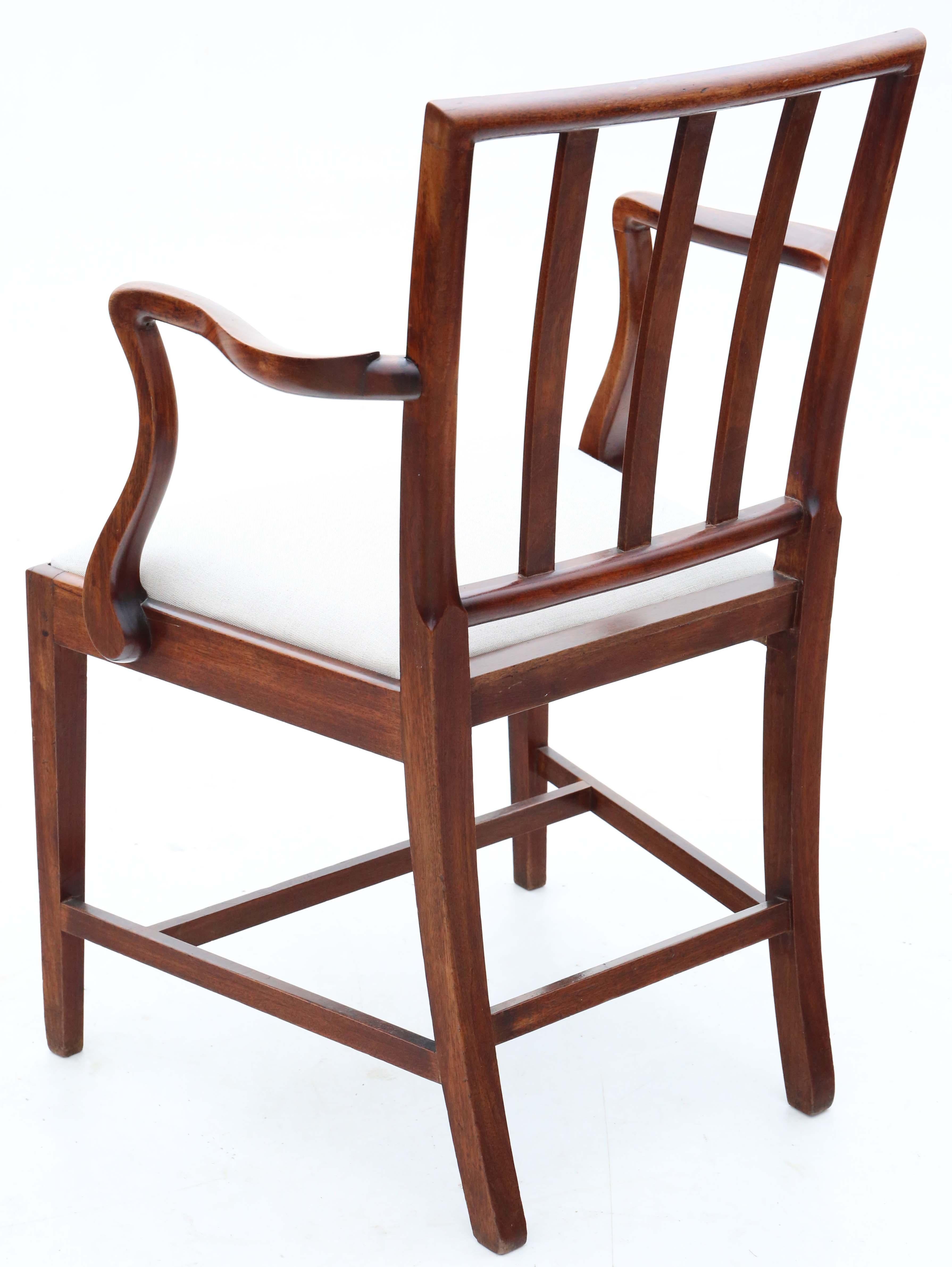 Regency Mahogany Dining Chairs: Set of 8 (6+2), Antique Quality, Early 19th C For Sale 1