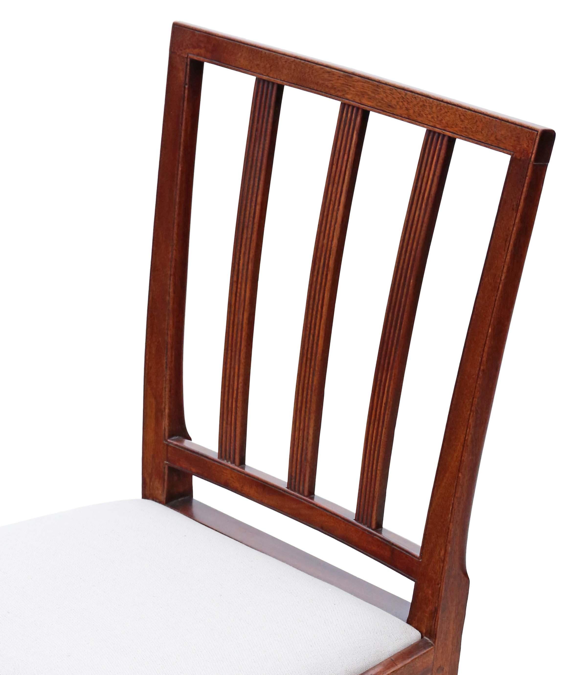 Regency Mahogany Dining Chairs: Set of 8 (6+2), Antique Quality, Early 19th C For Sale 3