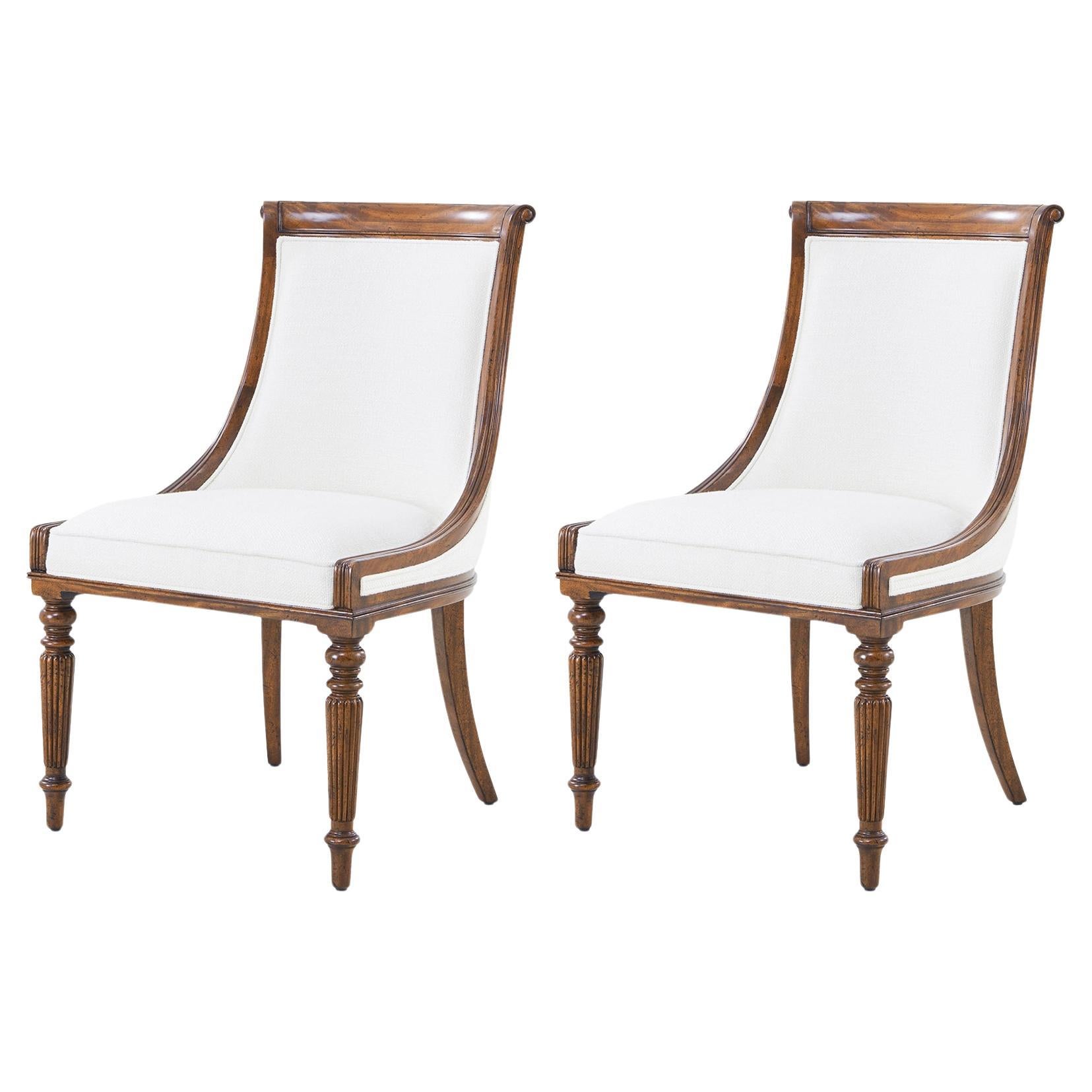 Regency Mahogany Dining Chairs (Sets of 2)