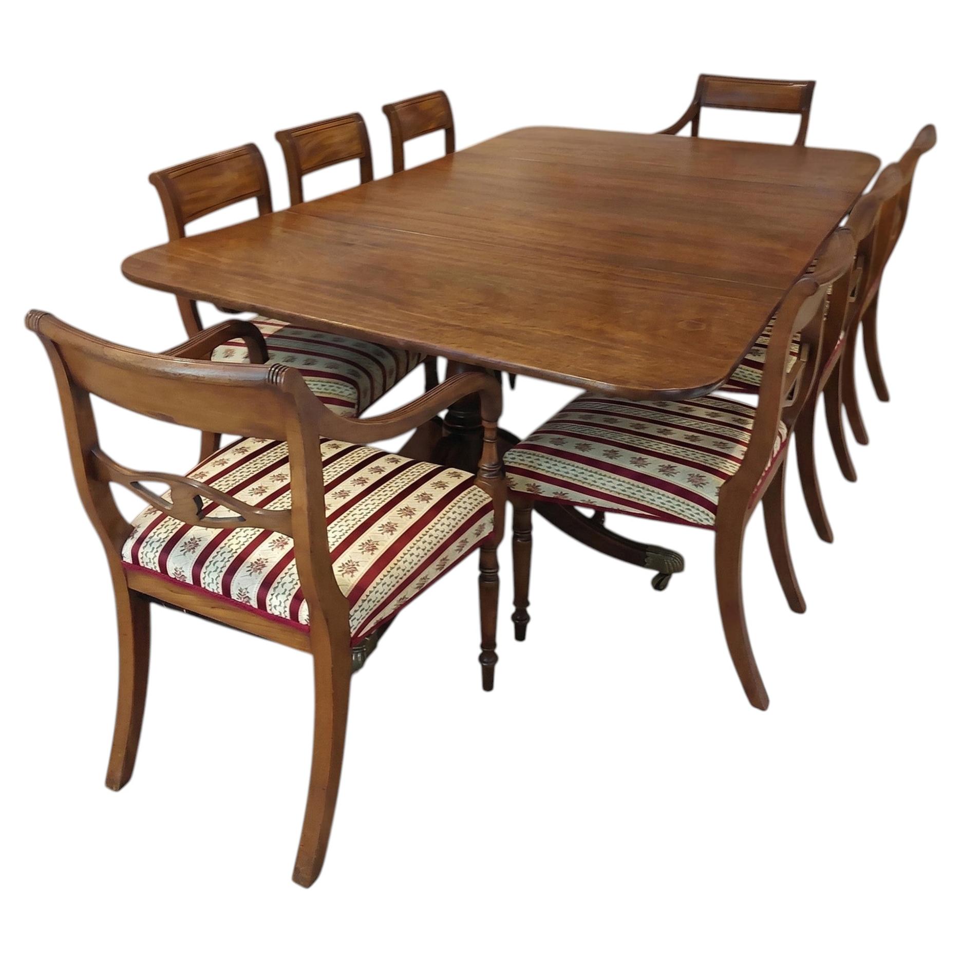 Conjunto de comedor de caoba estilo Regency