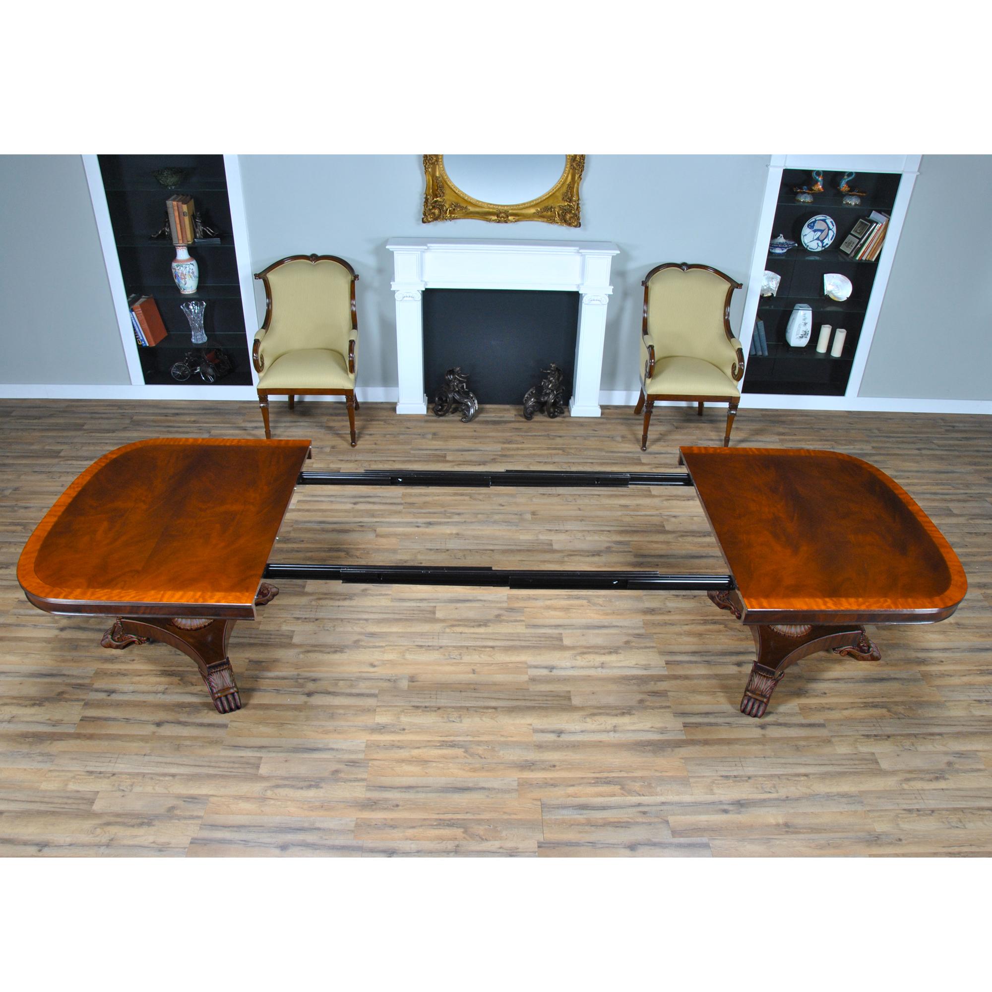 Regency Mahogany Dining Table  In New Condition For Sale In Annville, PA