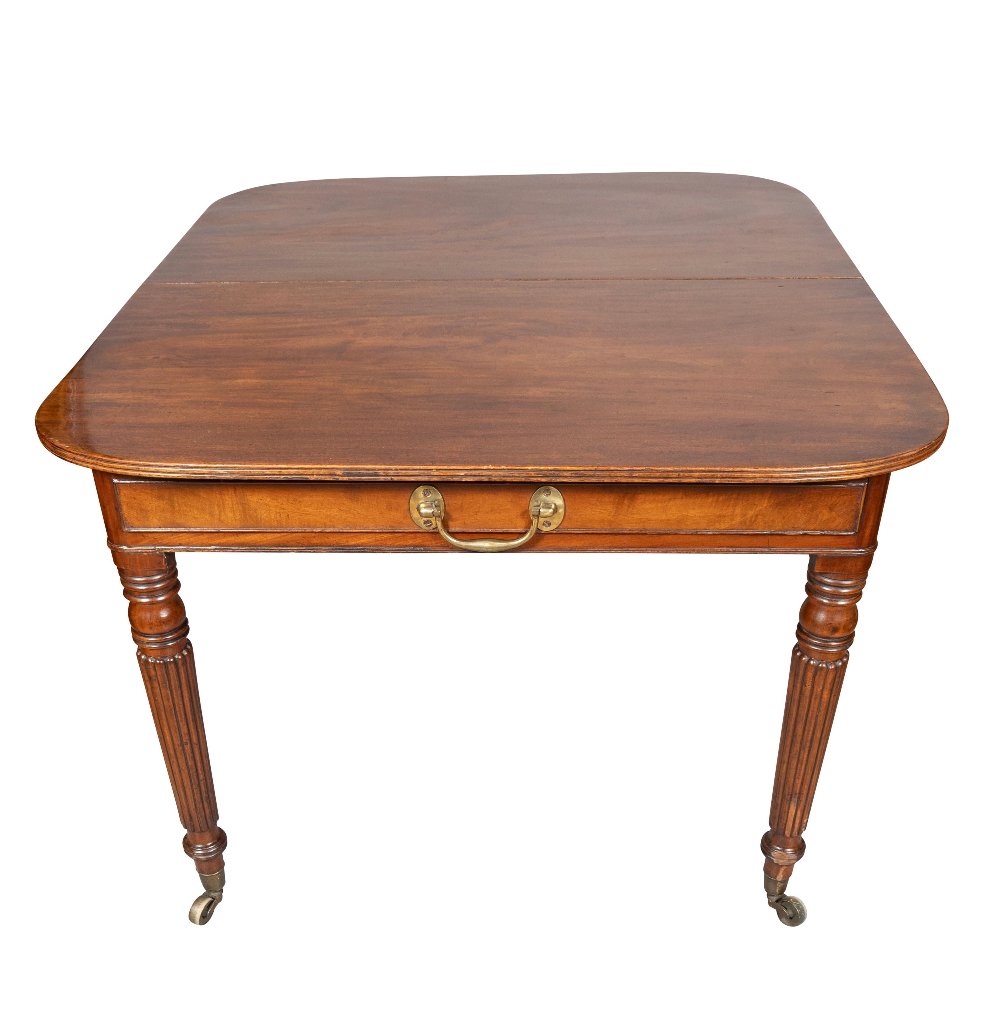 Regency Mahogany Draw Leaf Dining Table 10