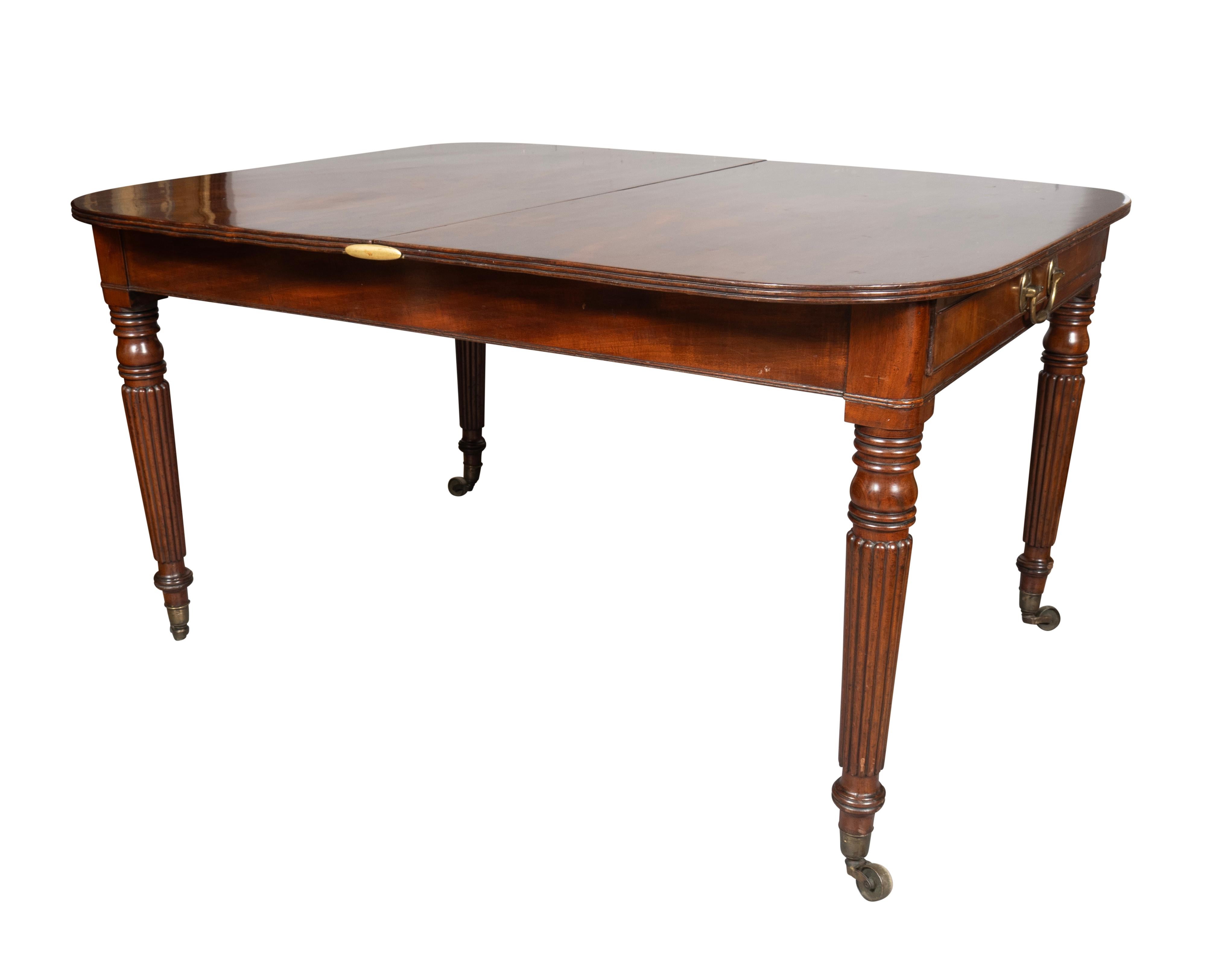 Regency Mahogany Draw Leaf Dining Table 11