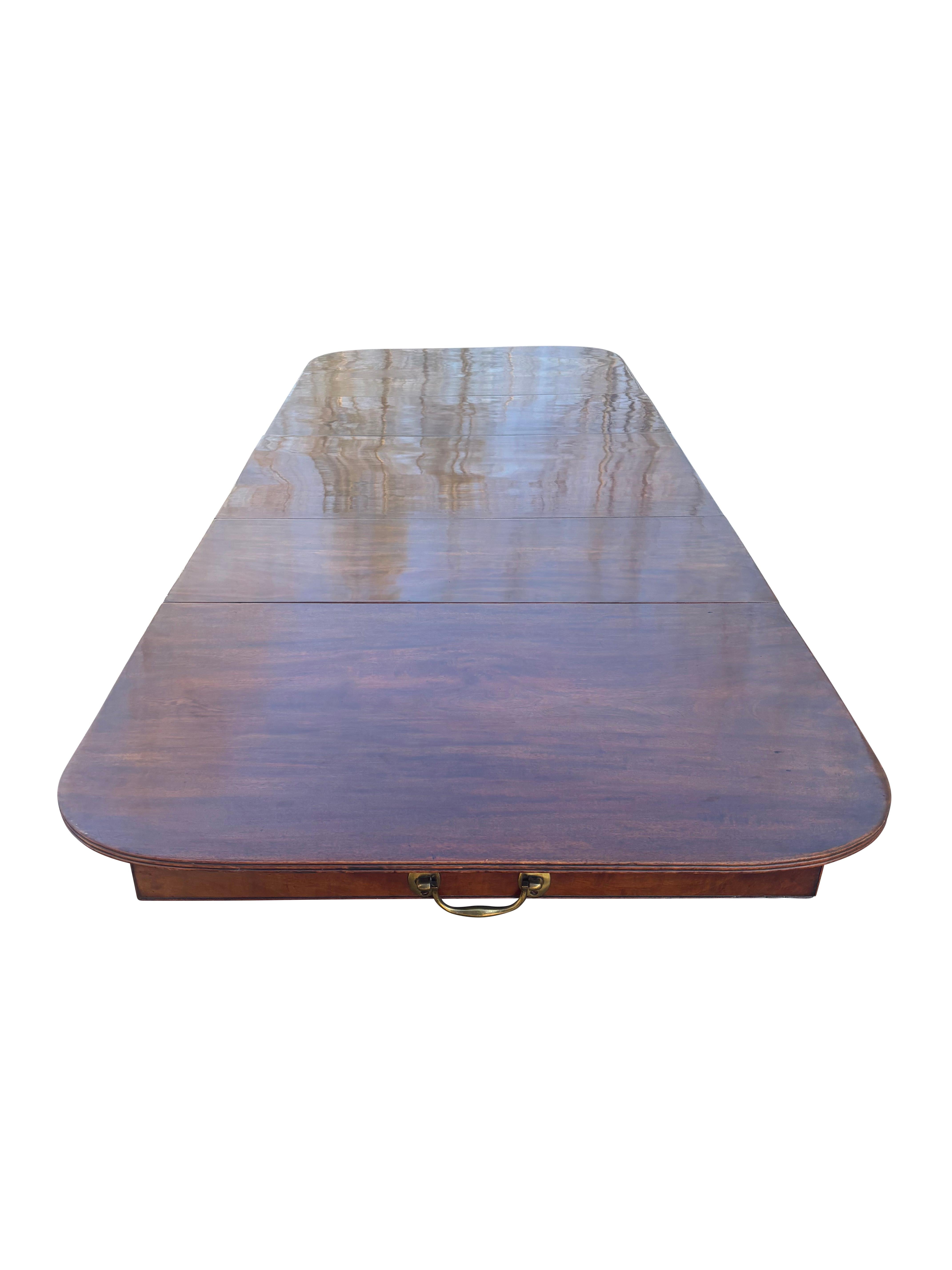 English Regency Mahogany Draw Leaf Dining Table