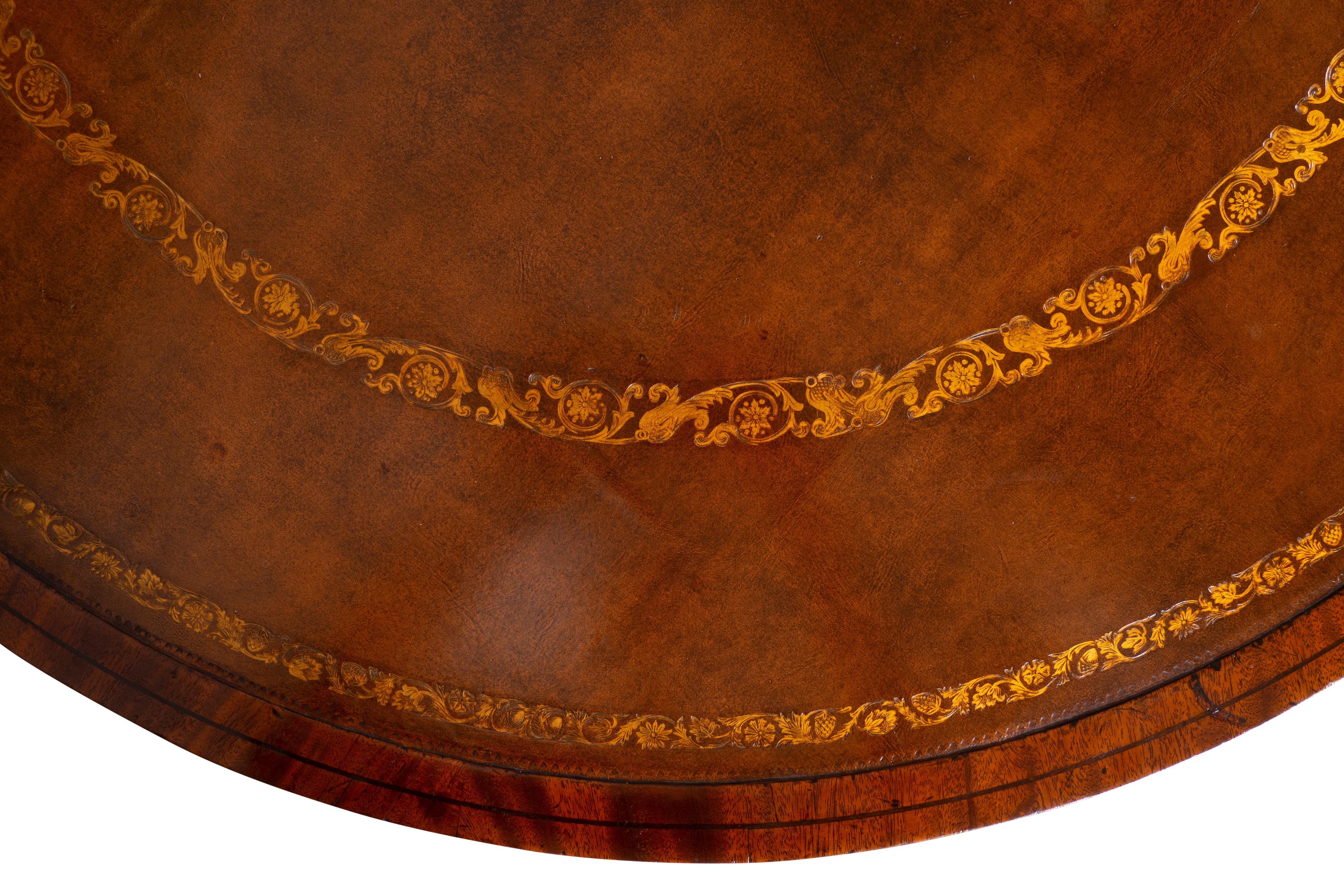 Regency Mahogany Drum Table 4