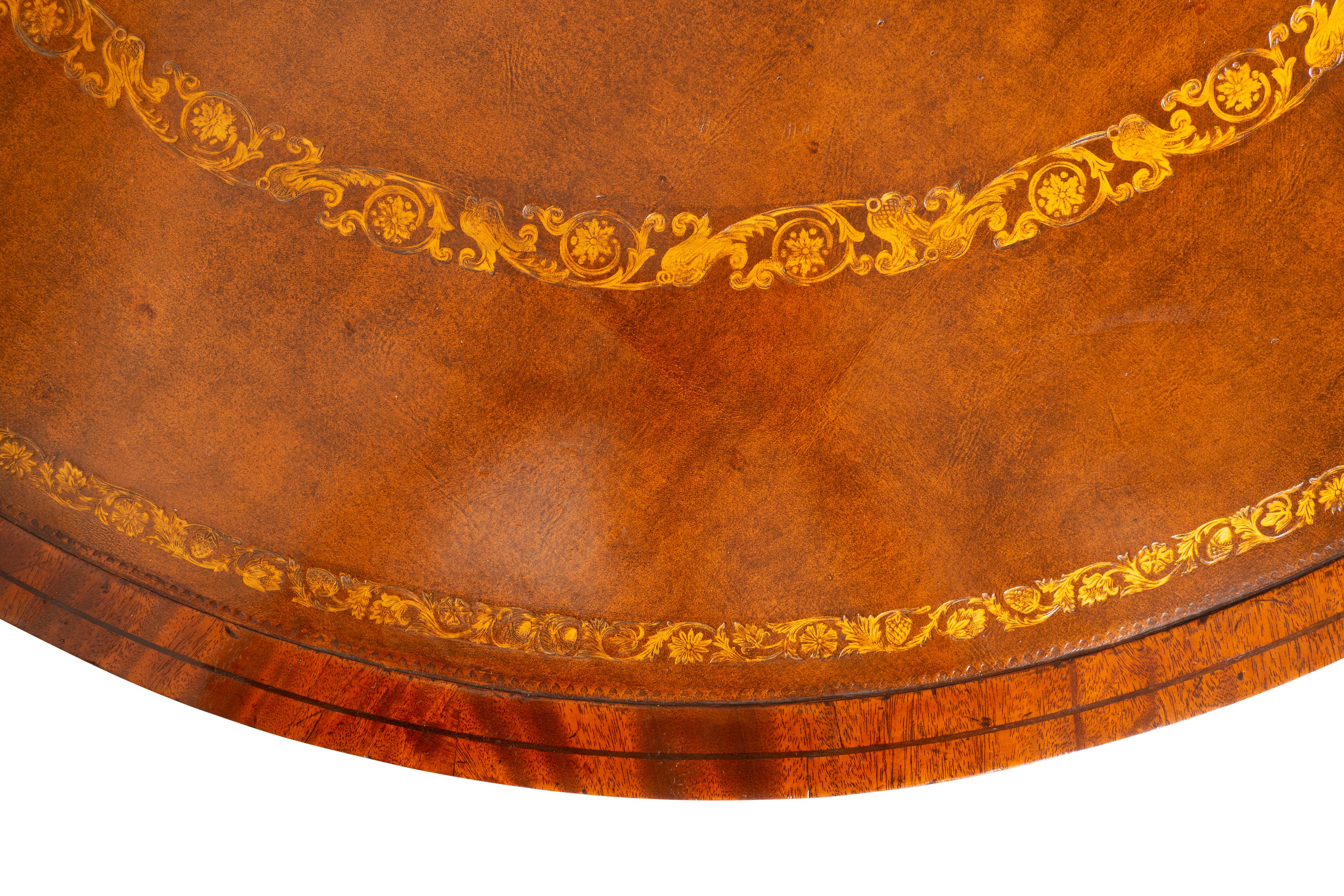 Regency Mahogany Drum Table 5