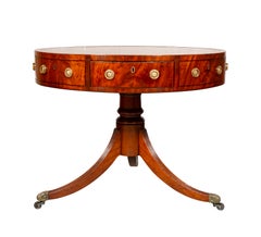 Regency Mahogany Drum Table