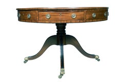 Regency Mahogany Drum Table