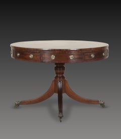 Regency Mahogany Drum Table