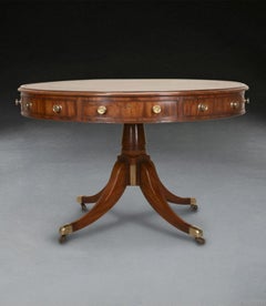 Regency Mahogany Drum Table