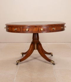 Regency Mahogany Drum Table