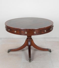 Regency Mahogany Drum Table