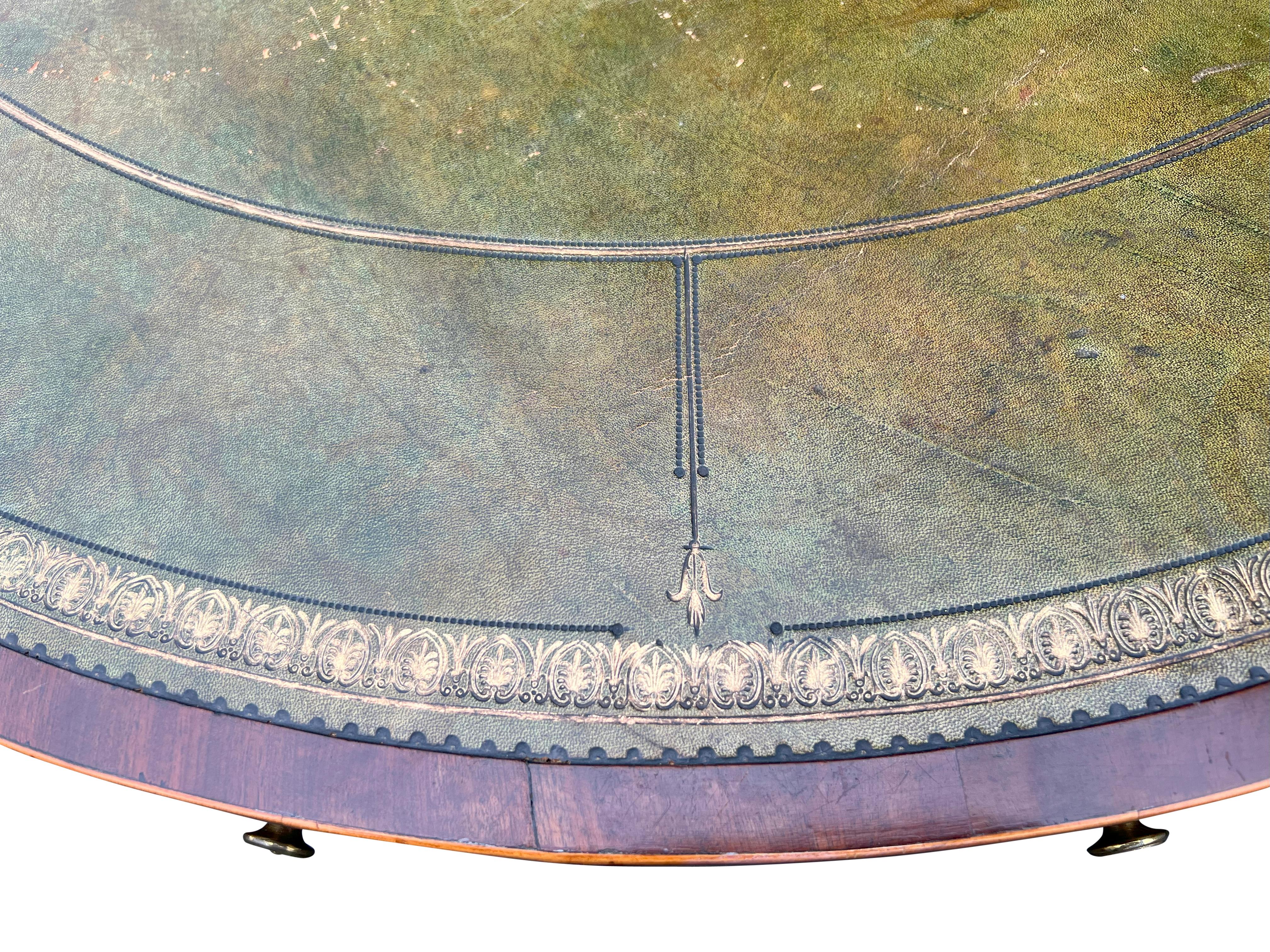 Regency Mahogany Drum Table For Sale 1