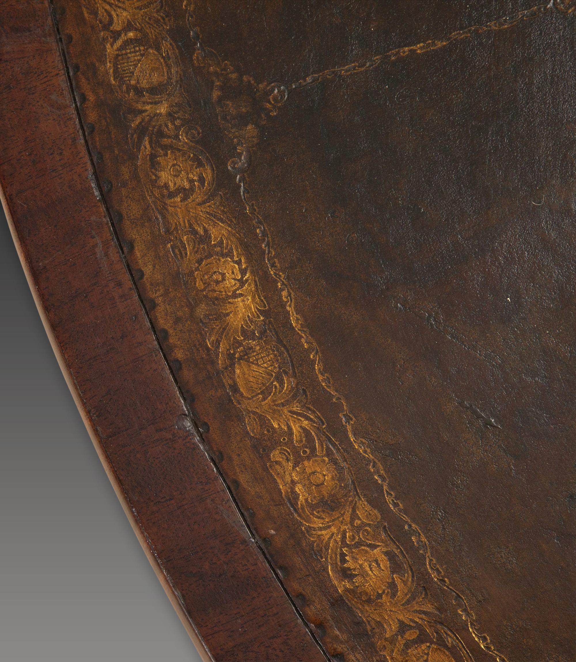 Regency Mahogany Drum Table en vente 1