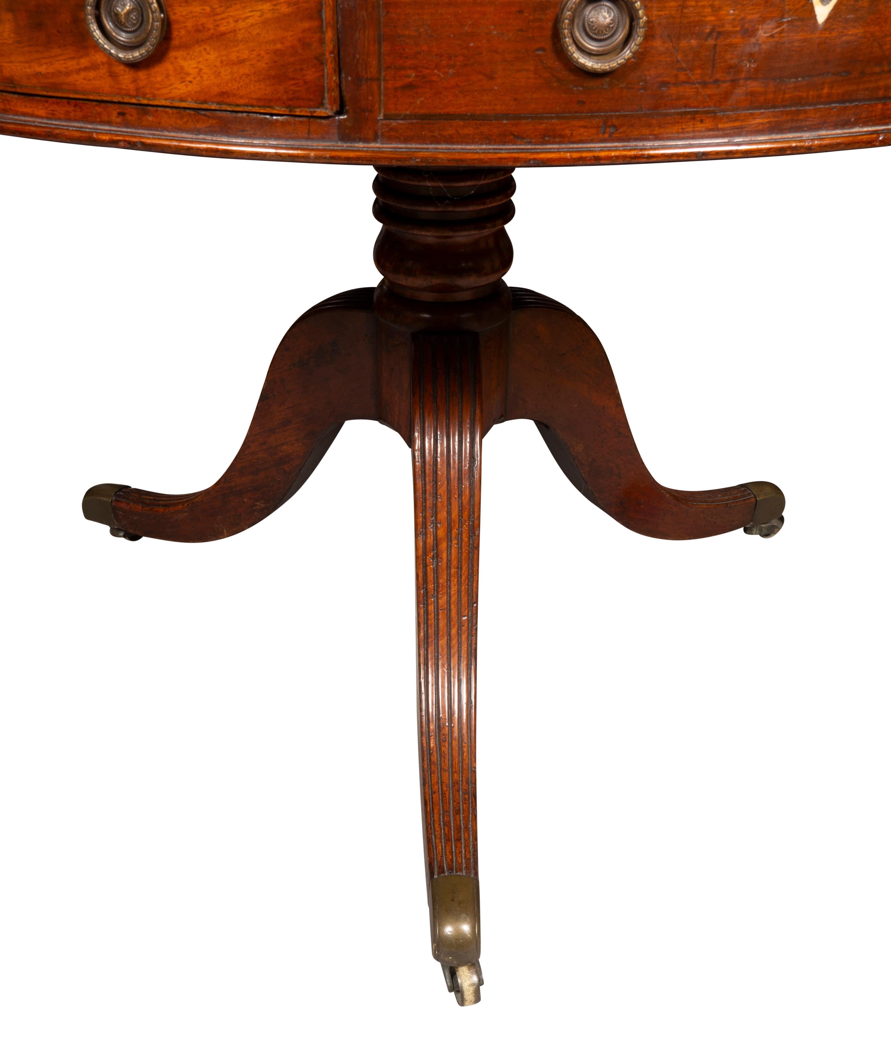 Regency Mahogany Drum Table 3