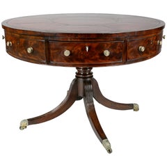 Regency Mahogany Drum Table