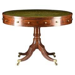 Vintage Regency Mahogany Drum Table