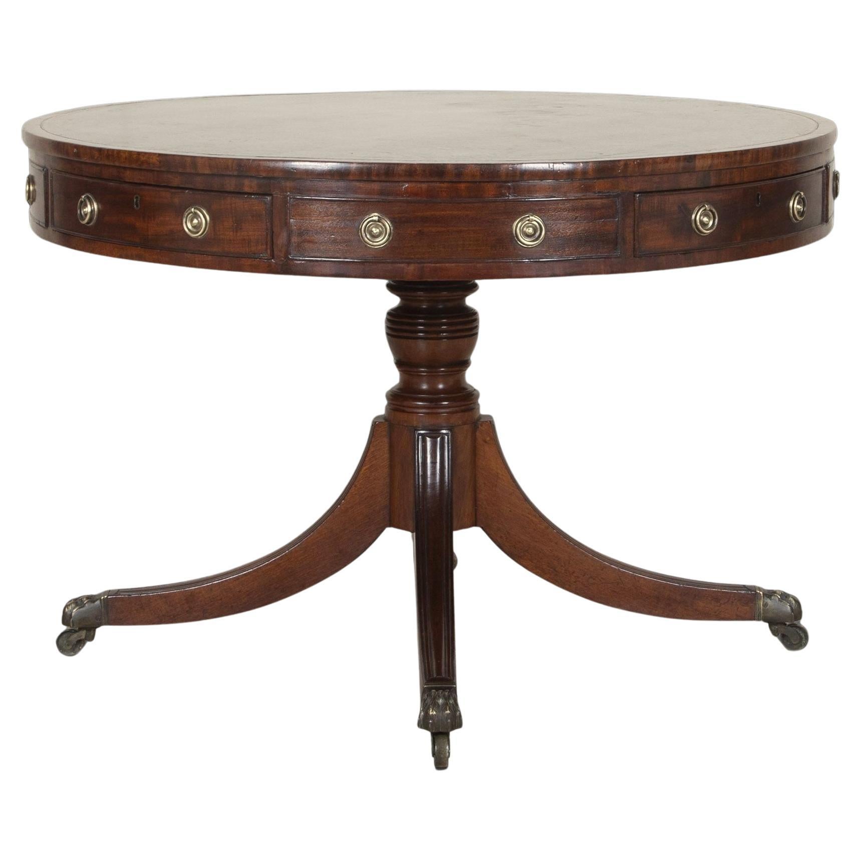 Regency Mahogany Drum Table