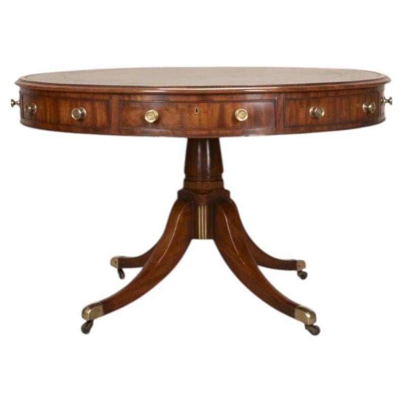 Regency Mahogany Drum Table